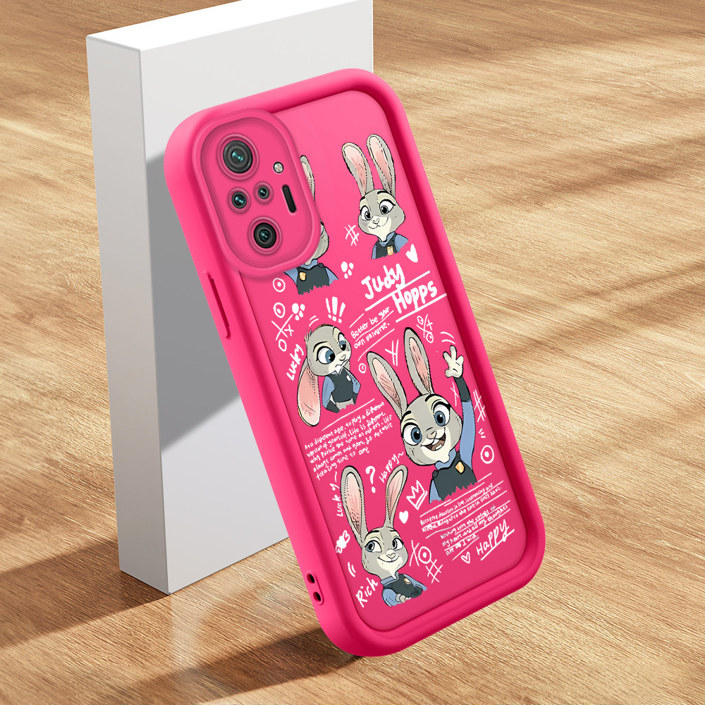 Capinha de Celular Silicone Macio Rosa Verde Fofa Anti Impacto Para Xiaomi Redmi Note 10 Pro Capa Case TY2283