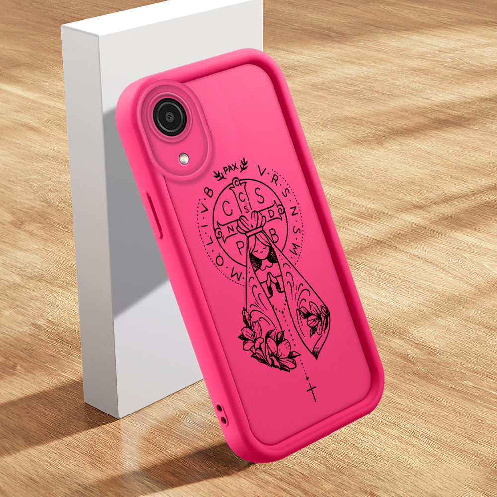Capinha de Celular Silicone Macio Rosa Verde Fofa Anti Impacto Para Samsung Galaxy A03 Core Capa Case TY2296