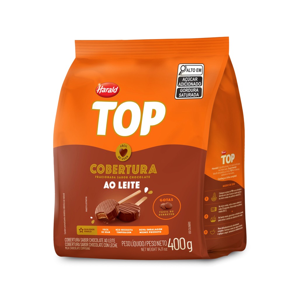 GOTAS DE CHOCOLATE AO LEITE HARALD 400G