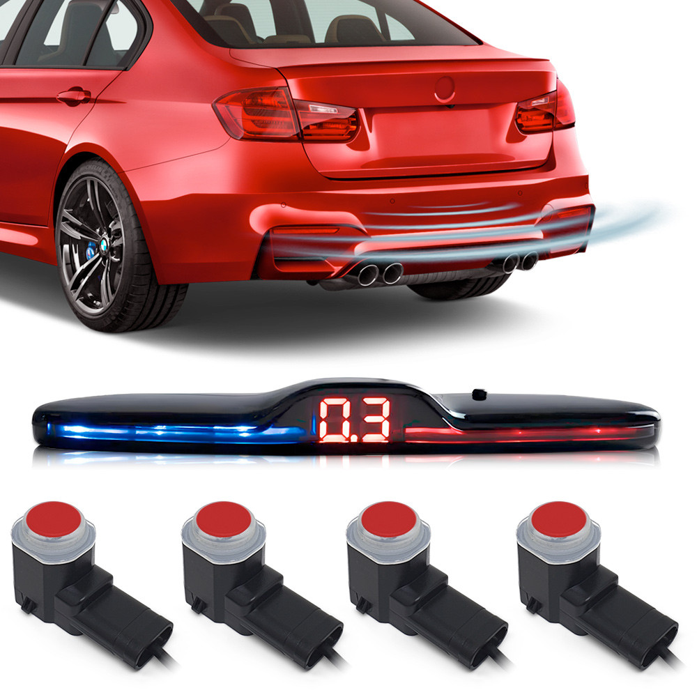 Sensor de Ré Vermelho Corolla 2013 2014 2015 2016 2017 Padrão Fábrica OEM Liso