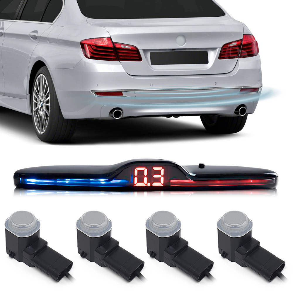Sensor de Ré Prata Prateado Corolla 2013 2014 2015 2016 2017 Padrão Fábrica OEM Liso