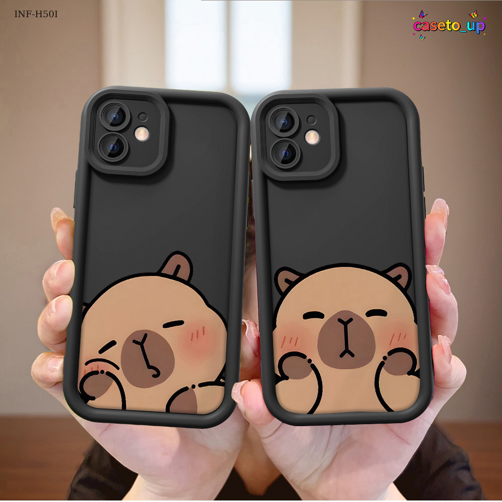 Capinha de Silicone Preta Para Infinix Hot 50i 40i 30 30i Capa de Celular TY7058 em Oferta na Shopee