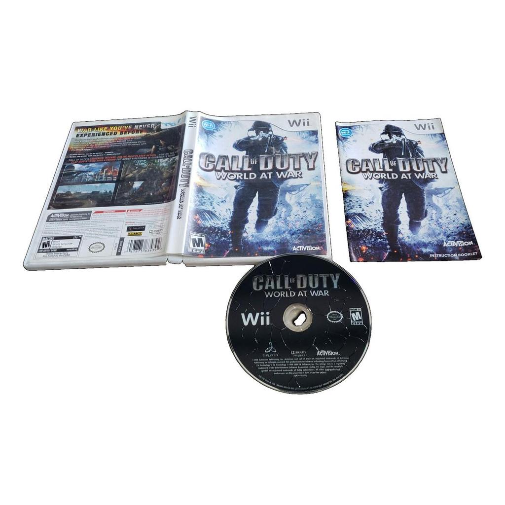 Jogo Call Of Duty - World At War - Wii: Fisico Tudo Ok! M87