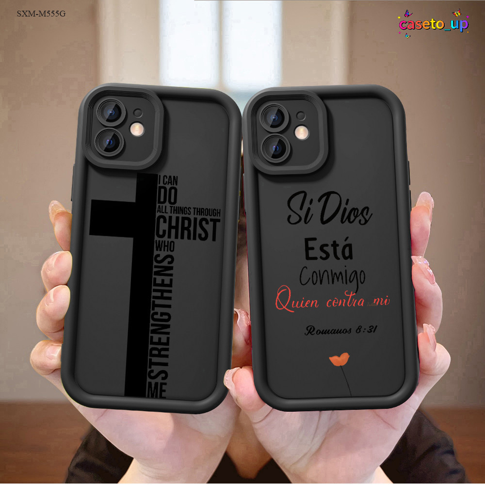 Capinha de Silicone Preta Para Samsung Galaxy M55 M54 M53 M34 M31 M23 M22 M12 M1