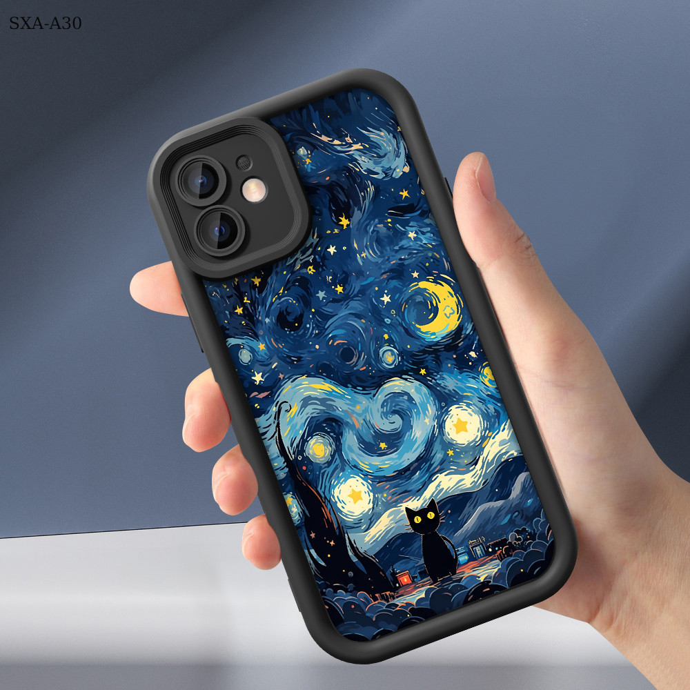 Capinha Gato Preto Para Samsung Galaxy A26 A30  A20 A20S A21S A22 A23 A25 A50 A30S 4G 5G Capa de Anti-queda Case TY5466