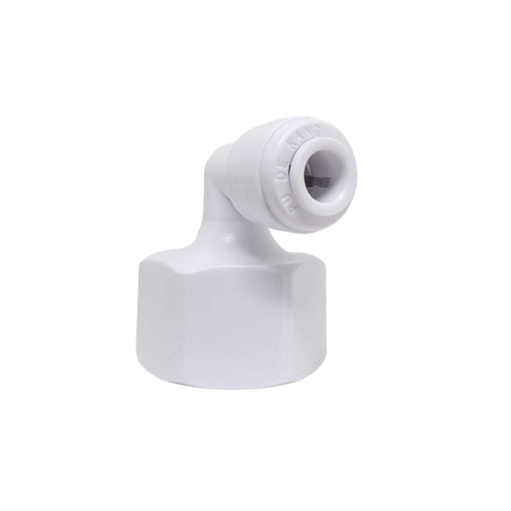 Conexão Engate Rápido Joelho L Plástica 1/2F x 1/4 Tubo Filtro Água Anti Vazamento