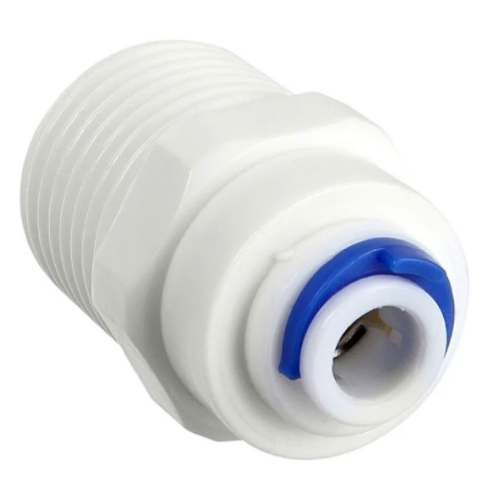 Conexão Reta Engate Rápido 1/4 Rosca Externa Plástico Resistente Para Filtro de Água Profissional.