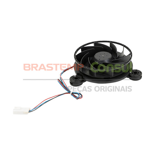 Motor Ventilador Original Brastemp Consul CRE44 Bivolt Ventoinha Plástico Resistente Refrigerador 9 Pás