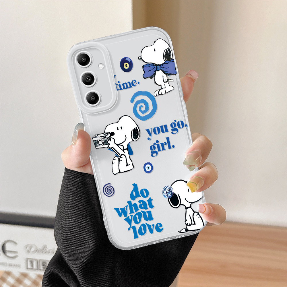 Capinha Snoopy Transparente Telefone Capa De Para Case Samsung Galaxy A14 4G 5G Celular Normal Silicone Capas 0122 TSY
