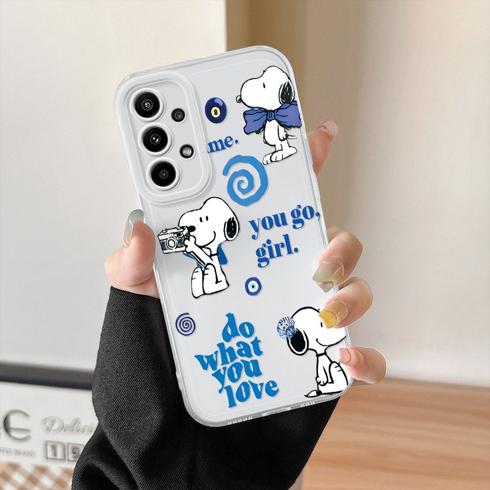 Capinha Snoopy Transparente Telefone Capa De Para Case Samsung Galaxy A23 4G 5G Celular Normal Silicone Capas 0122 TSY