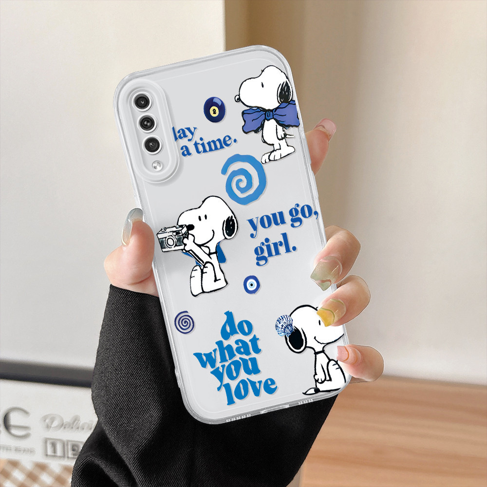 Capinha Snoopy Transparente Telefone Capa De Para Case Samsung Galaxy A50 A50S A30S Celular Silicone Capas 0122 TSY