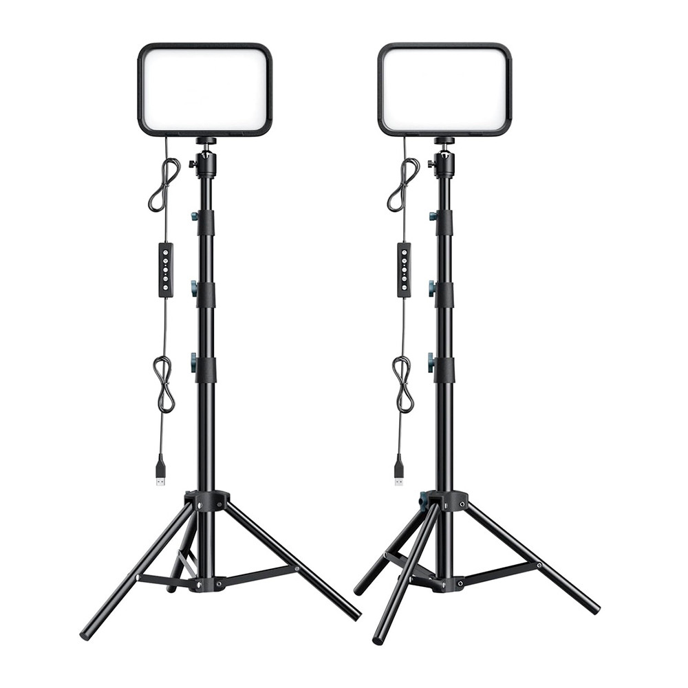 Kit 2 Luzes Ubeesize RGB Tripé Ajustável pra Vídeo Streaming