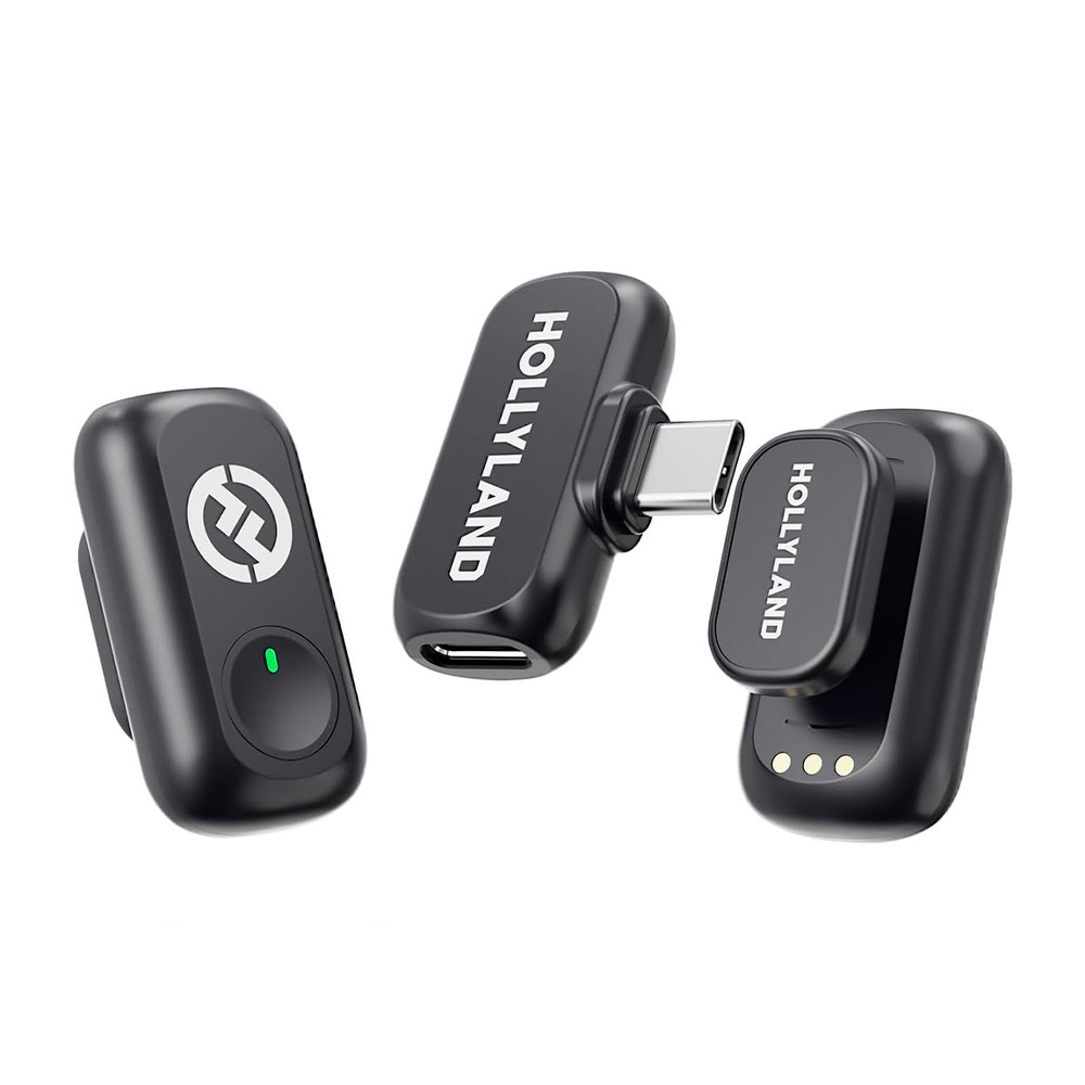 Microfone Sem Fio Hollyland Lark A1 Mini Duo USB-C Android em Oferta na Shopee