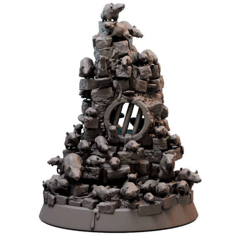 Miniatura RPG Inimigo Rat Swarm Stinky Ancient Ruins