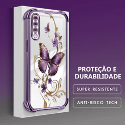 Capinha de Silicone Anti Queda Proteção da Lente Para Samsung Galaxy A50 A50S A30S Capa de Celular FS0862