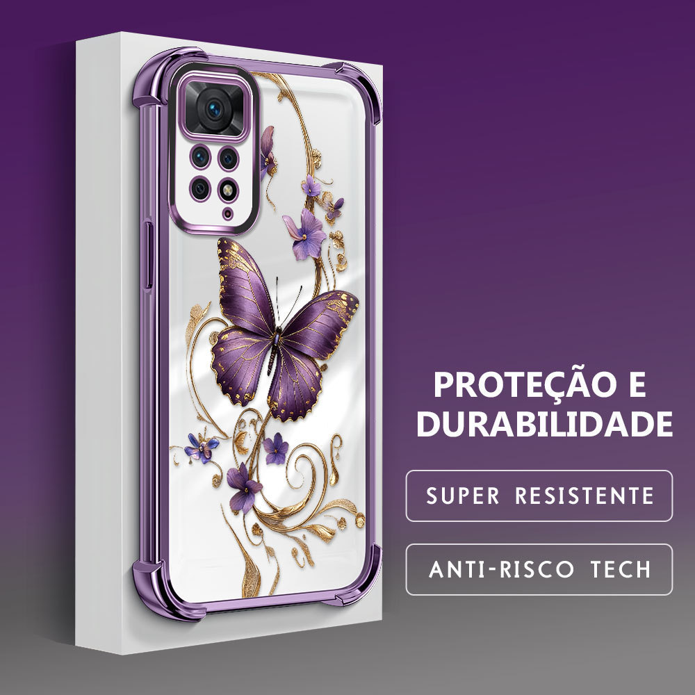Capinha de Silicone Anti Queda Proteção da Lente Para Xiaomi Redmi Note 12 Pro 4G Capa de Celular FS0862