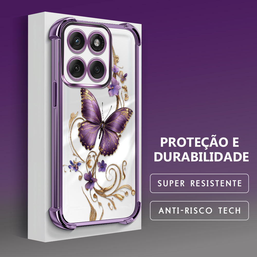 Capinha de Silicone Anti Queda Proteção da Lente Para Motorola Moto Edge 60 Fusi