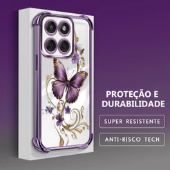 Capinha de Silicone Anti Queda Proteção da Lente Para Motorola Moto Edge 60 Fusion 60 5G Capa de Celular FS0862