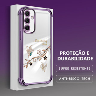 Capinha de Silicone Anti Queda Estilo Luxuoso Proteção da Lente Para Samsung Galaxy A15 4G 5G Capa de Celular FS0861 em Oferta na Shopee