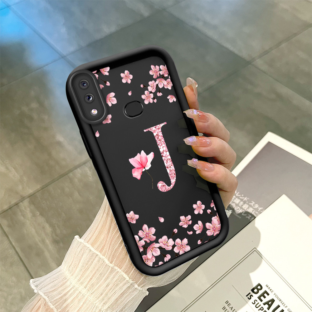 Capinha Flor Para Samsung Galaxy A10S Capa Com Letra Personalizada Macia Silicone Proteção Case em Oferta na Shopee