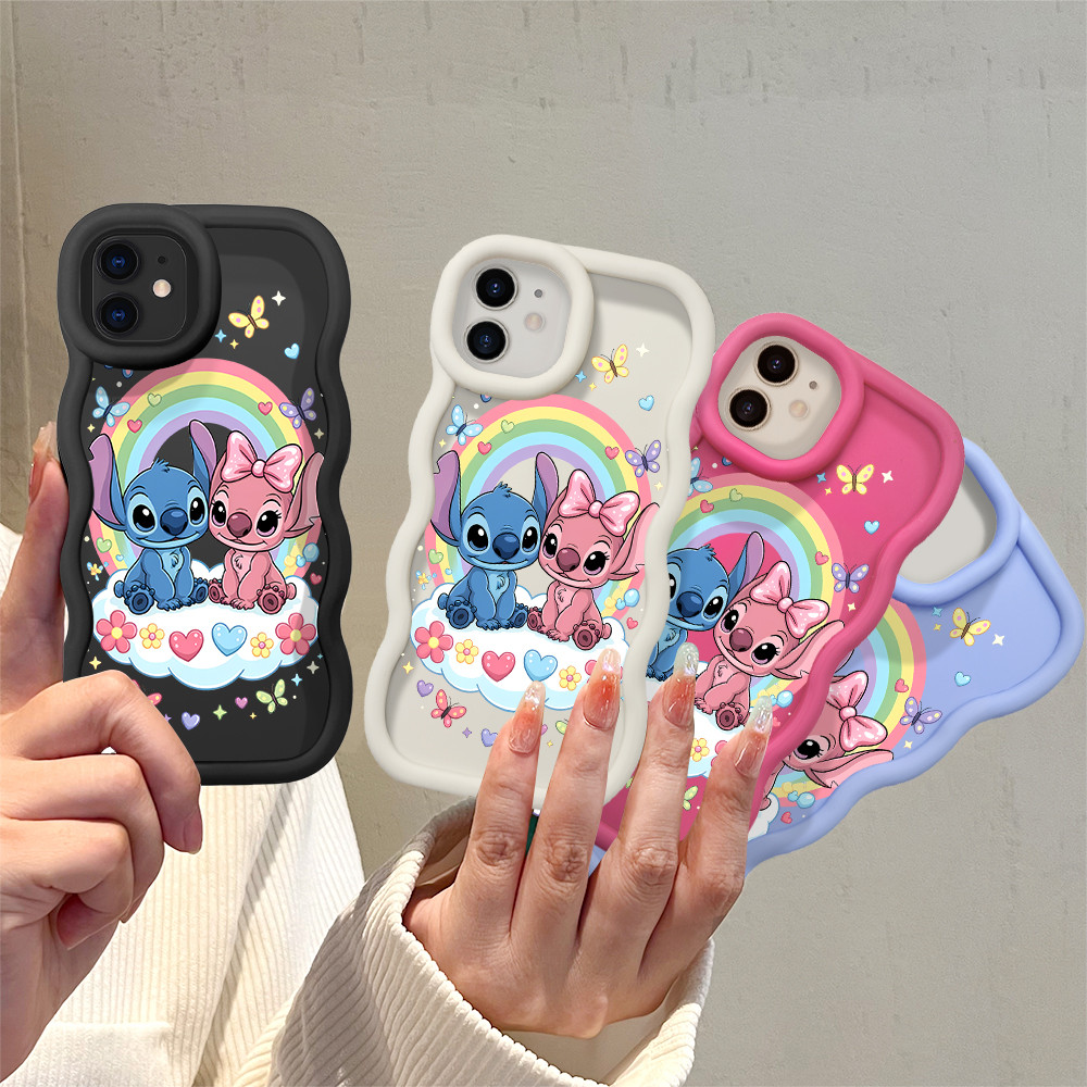 Capinha Stitch Para Motorola Moto G06 Capa De Silicone Macia Estilo Simples Macaron Case 0041 — imagem 2 de 2