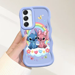 Capinha Stitch Para Samsung Galaxy A16 4G 5G Capa De Silicone Macia Estilo Simples Macaron Case 0041