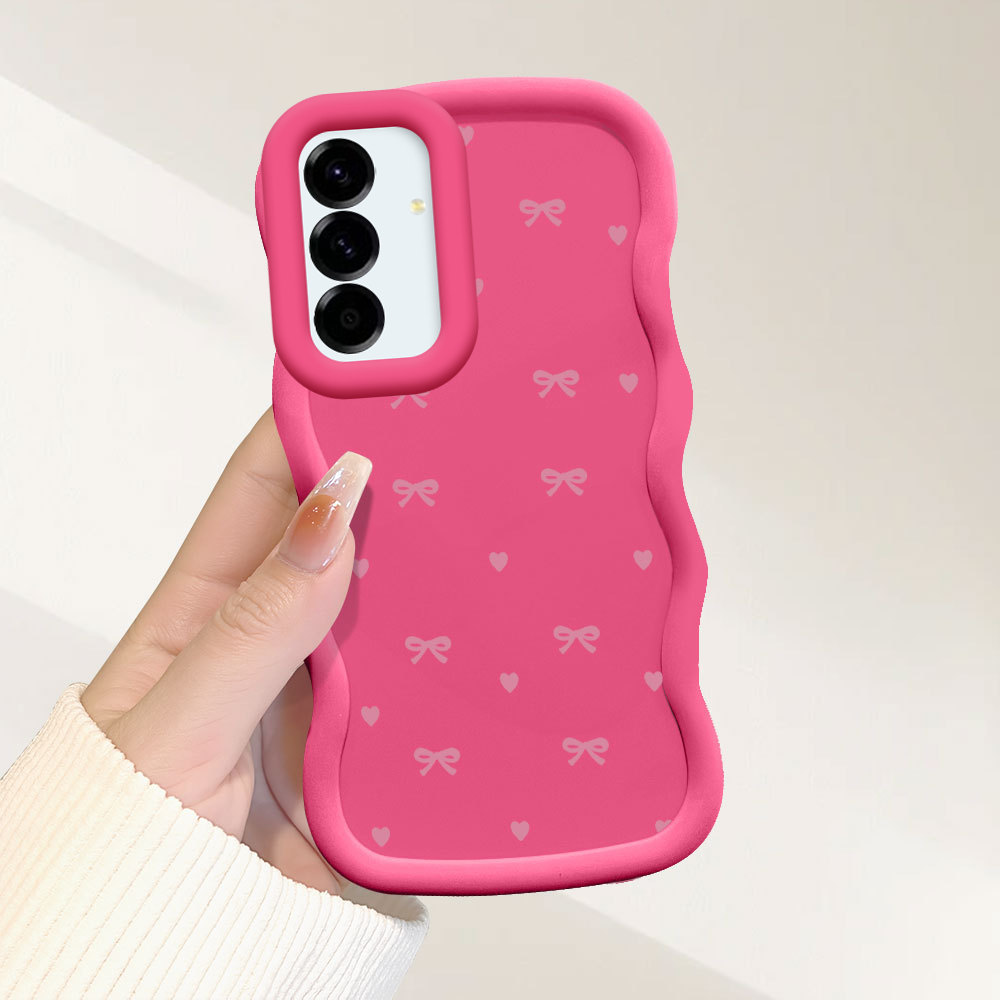 Capinha laço Para Samsung Galaxy A56 A36 5G Capa De Silicone Macia Estilo Simples Macaron Case 0177