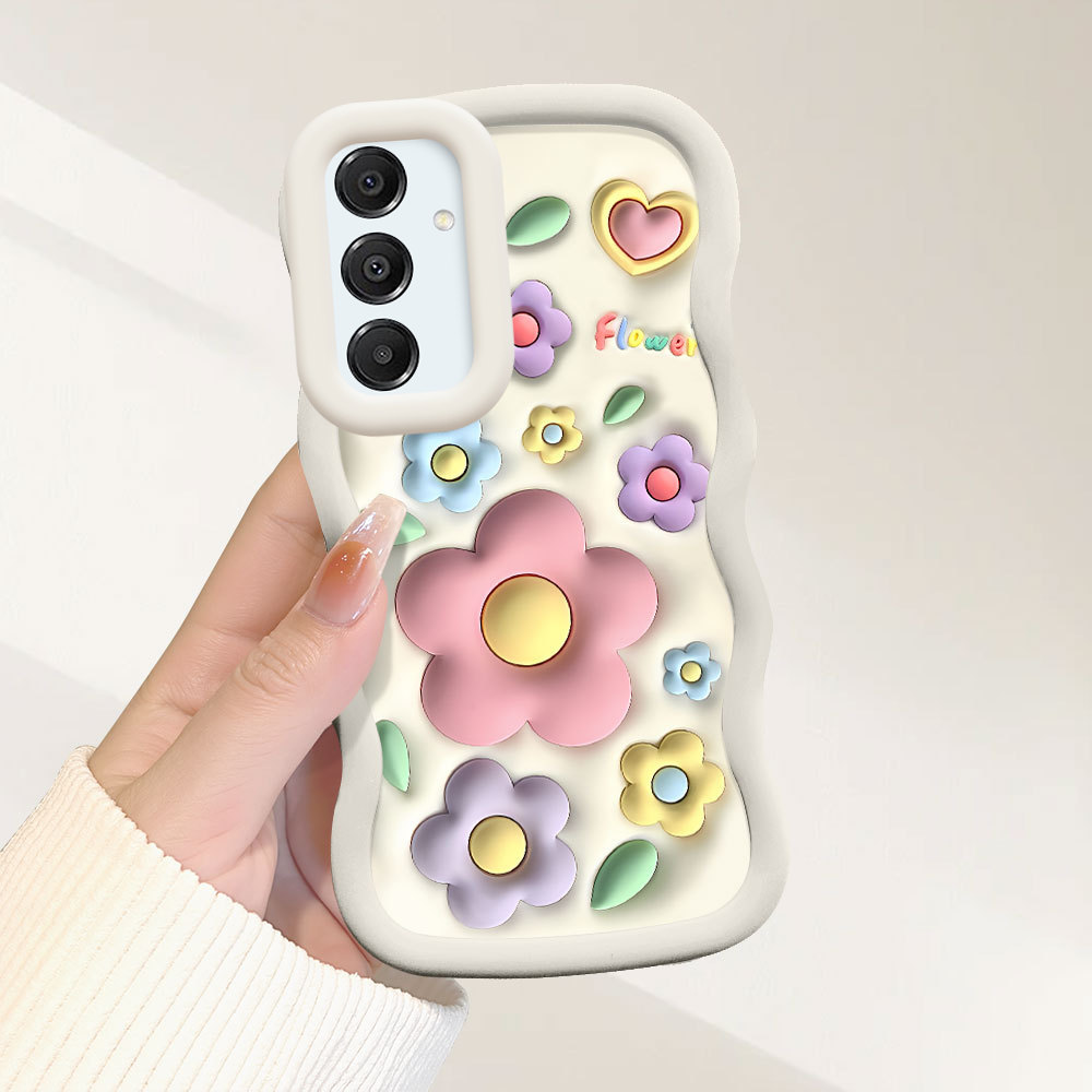 Capinha Flor Para Samsung Galaxy A16 4G 5G Capa De Silicone Macia Estilo Simples Macaron Case 0378 em Oferta na Shopee