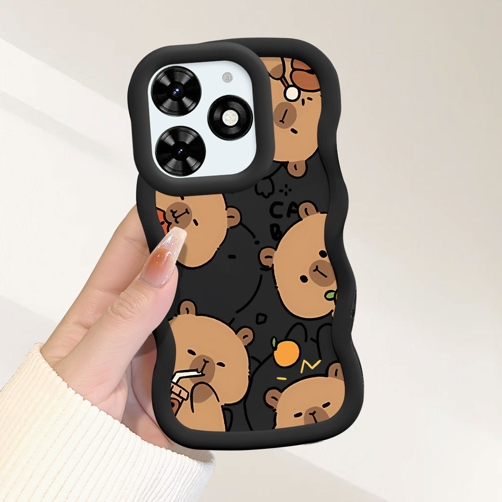 Capinha Desenho Para Infinix Smart 8 Pro HD Plus Hot 40i Capa De Silicone Macia Estilo Simples Macaron Case 0232