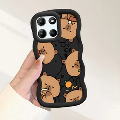Capinha Desenho Para Motorola Moto G15 G17 Capa De Silicone Macia Estilo Simples Macaron Case 0232