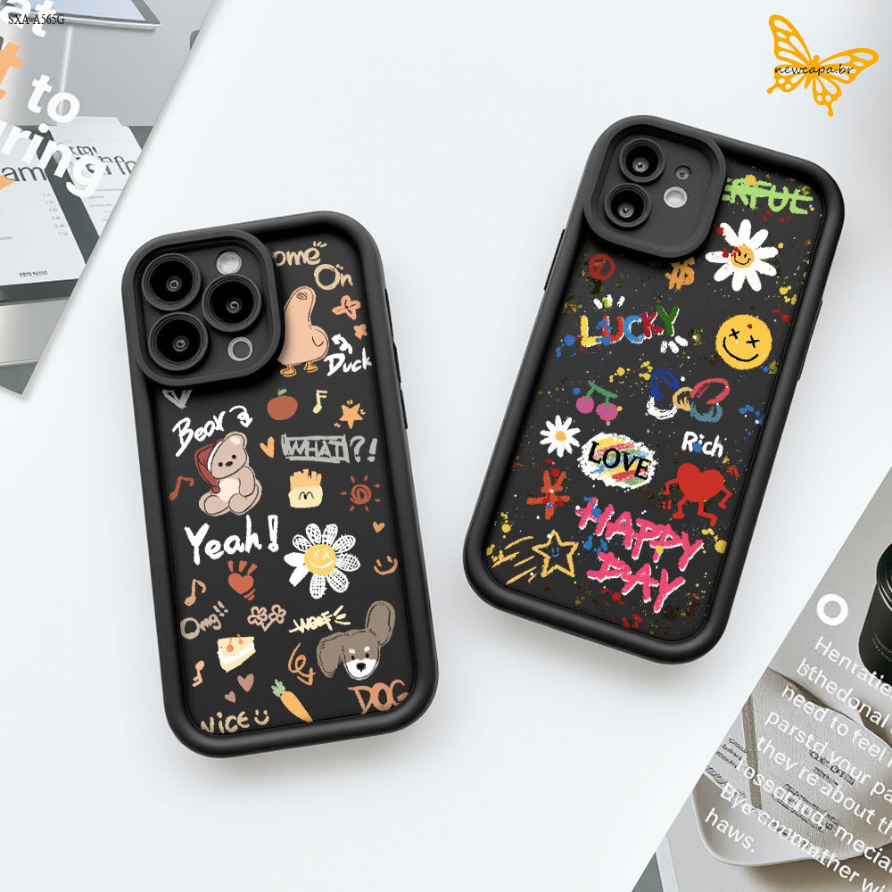 Capinha Capa De Silicone Para Samsung Galaxy A56 A55 A54 A53 A52 A52S A36 A35 A34 A32 4G 5G Protetora Macia Case TYB7415