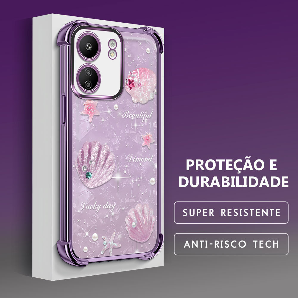 Capinha Para Xiaomi Redmi 13C Poco C65 4G Capa Anti Impacto Transparente Macia Proteção Case SJ 0923 em Oferta na Shopee