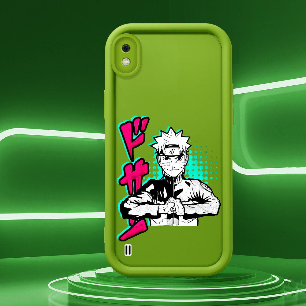 Capinha De Celular Silicone Macio Rosa Verde Anti Choque Para Samsung Galaxy A10 Capa Protetora Naruto 2185 TY