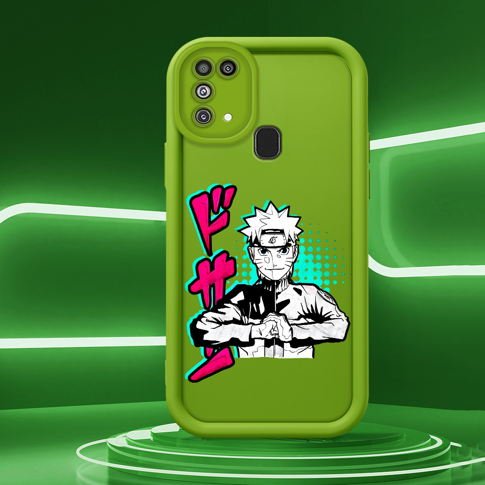Capinha De Celular Silicone Macio Rosa Verde Anti Choque Para Samsung Galaxy M31 Capa Protetora Naruto 2185 TY
