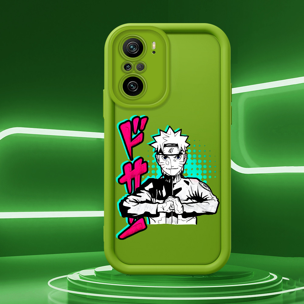Capinha De Celular Silicone Macio Rosa Verde Anti Choque Para Xiaomi Poco F3 Redmi K40 Pro Capa Naruto Case 2185 TY