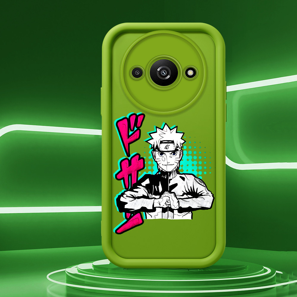 Capinha De Celular Silicone Macio Rosa Verde Anti Choque Para Xiaomi Redmi A3 A3X Poco C61 Capa Naruto Case 2185 TY