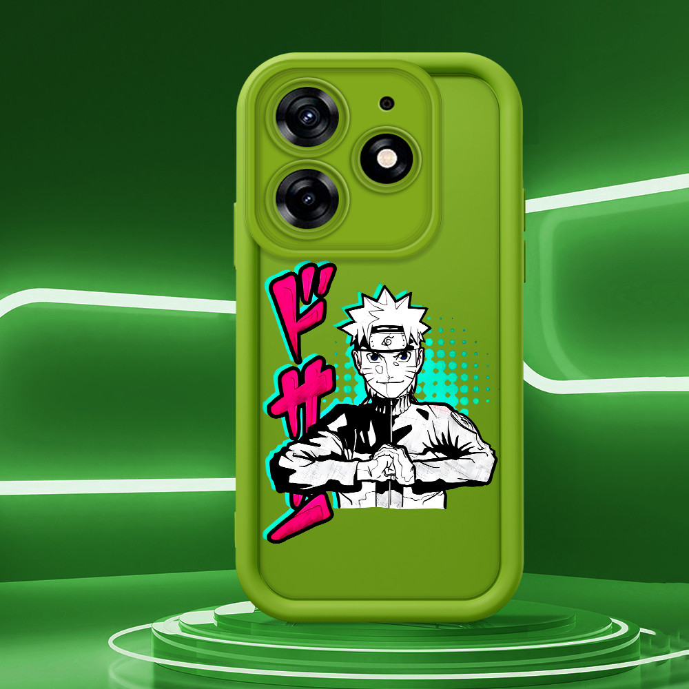 Capinha De Celular Silicone Macio Rosa Verde Anti Choque Para Tecno Spark 10 Pro Capa Protetora Naruto 2185 TY