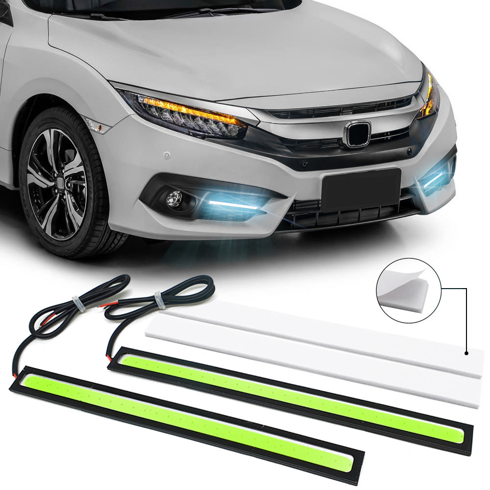 Par Barra Led Honda Civic 2004 2005 2006 2007 2008 2009 Slim DRL Luz Diurna Azul Gelo