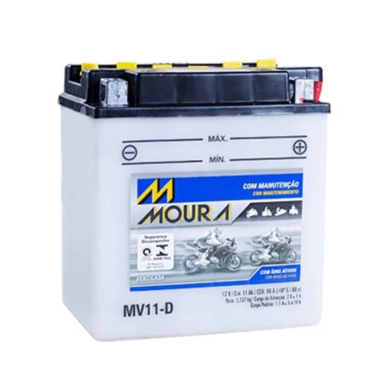 Bateria Moto Vthunder 250 Intruder Virago Moura Mv11-d Eq. Ytx12la-bs 11ah 12v