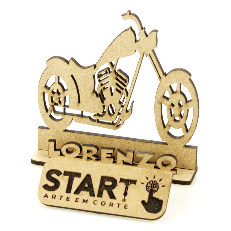 10 Centro De Mesa Moto Clube Custom Md2 Personalizado Mdf Cru Decoração Festa Lembrança
