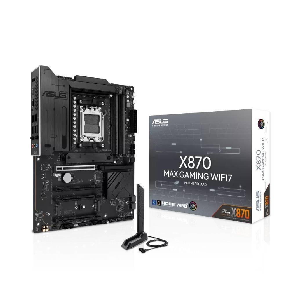 Placa Mãe Asus X870 MAX GAMING WIFI7 AM5 4xDDR5 Chipset AMD X870 ATX