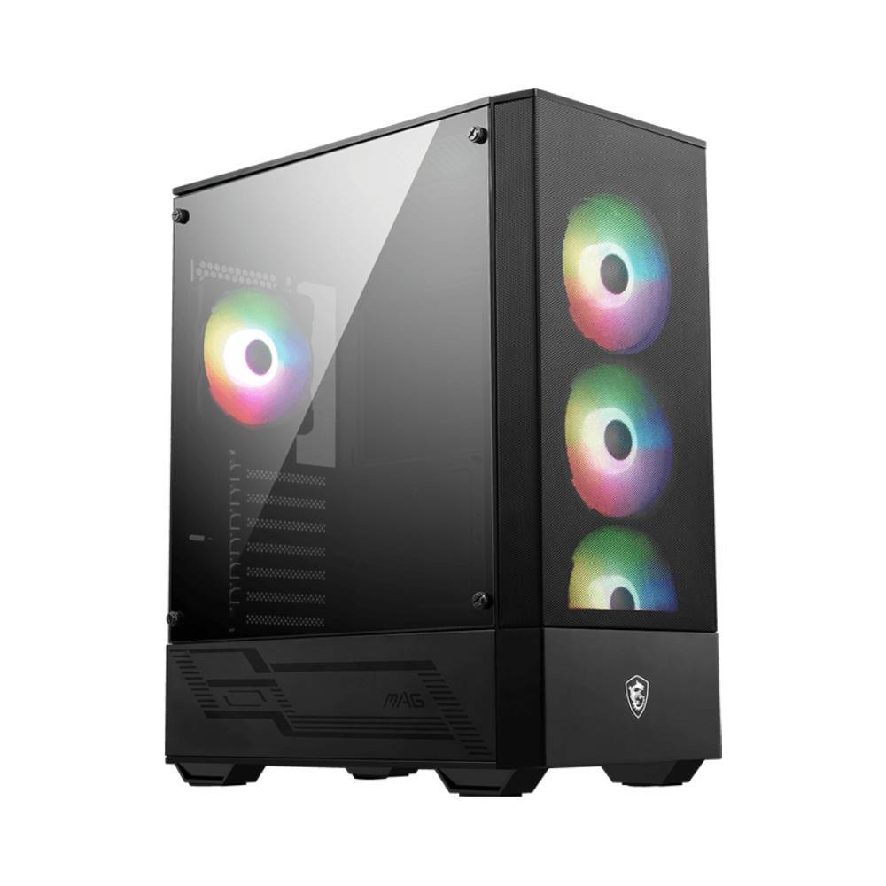 Gabinete Gamer MSI Mag Forge 115r Mid Tower Vidro Temperado 4 Fans Argb Preto