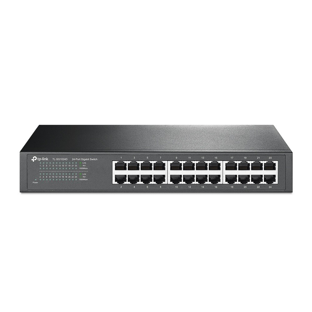 Switch TP-Link Gigabit 24 Portas Auto MDI/MDIX Rack - TL-SG1024D