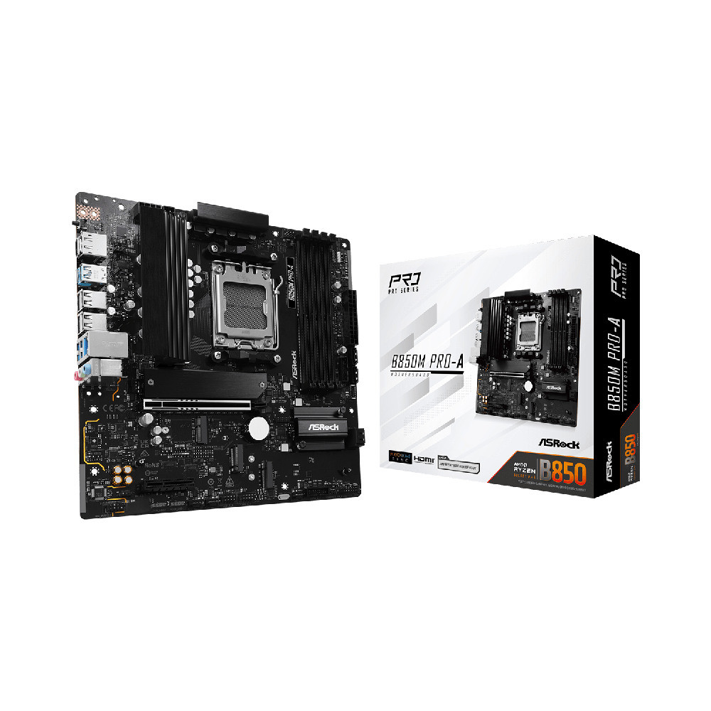 Placa Mãe Asrock B850M PRO-A AM5 4xDDR5 Chipset B850 mATX