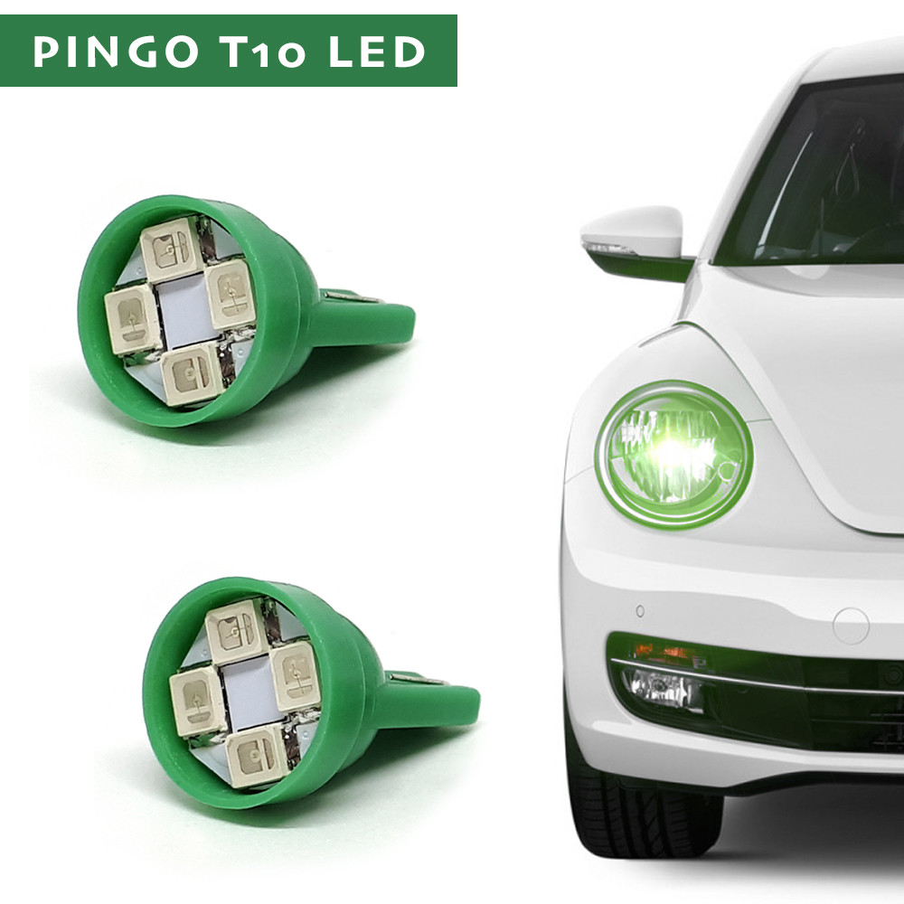 Par Lâmpadas T10 Pingo Led Verde Lanterna Meia Luz Sorento 2004 2005 2006 2007 2008