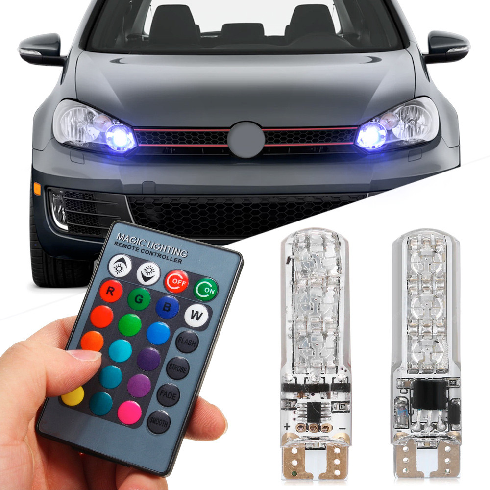 Par Lâmpadas T10 Pingo Led RGB Controle Lanterna Meia Luz Azera 2007 2008 2009 2010 2011 2012 2013