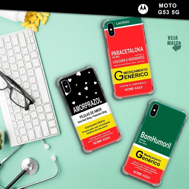 Capinha Para Motorola Moto G53 Remédios Personalizados