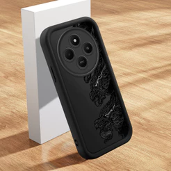 Capinha de Silicone Preta no Estilo Simples Para Xiaomi Redmi 14C Poco C75 A4 5G Capa de Celular TY7423