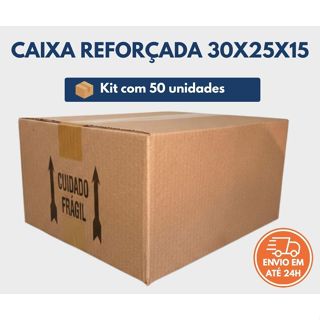 50 Caixa De Papelão 30x25x15 Para Correios E Envios em Oferta na Shopee
