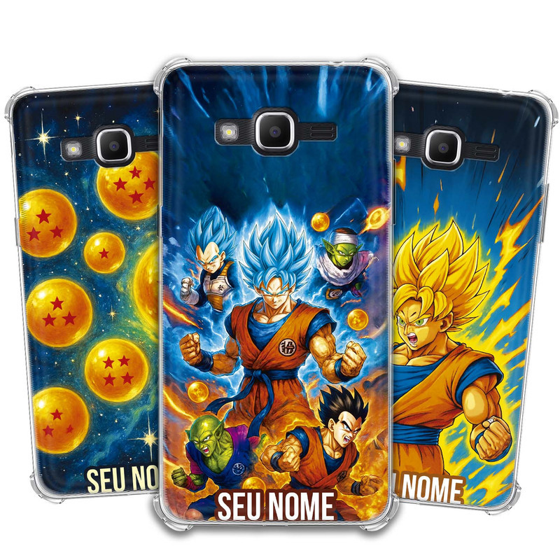 Capa Capinha - Samsung Galaxy J2 Prime - Dragon Ball Desenho Anime Personalizada com Nome